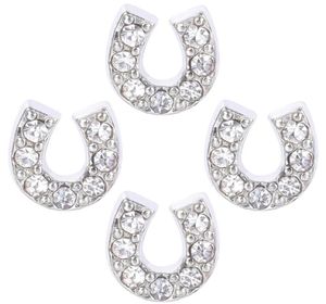 20pclot Crystal Horseshoe Charm Плавающие заклинание медальон подходят для магнитной памяти Живянные медальон в качестве ювелирных изделий 2231416