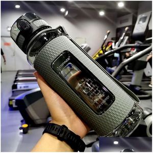 Su Şişeleri Uzspace Sport Su Şişeleri Taşınabilir Gym Anti-Fall Sızıntı Kötü Büyük Kapasiteli Fitness Kettle Tritan Plastik İçecek Şişesi DHW6X