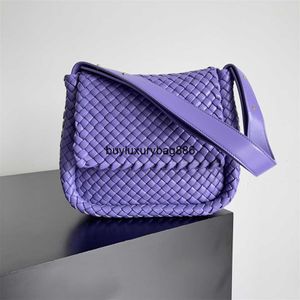 Women's Cobble Shoulder Bag Botteg Venetas Luxury Bags 23 New Sheepskin Double Layer Woven Women's Bag Handheld Shoulder Bag 26cm HBRM