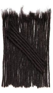 Luxnovolex Dreadlock-Echthaar, 30 Strähnen, 06 cm Durchmesser, Breite, unbearbeitet, jungfräulich, vollständig handgefertigt, permanente Locken, natürliches Schwarz, Co8705275