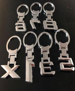 Para BMW 1 3 5 6 7 8 XSERIES X5 M5 F13 F15 E36 E39 E53 E60 Silver Metal Number Letters Key Titular Keyring Keychain1169361