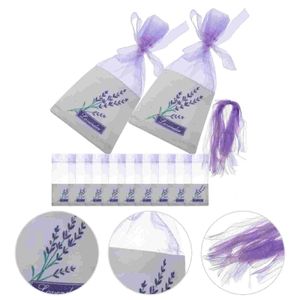 30 pezzi di profumo di lavanda bustine bustine con coulisse bustine vuote bustine di tè con raggio viola chiaro 231226