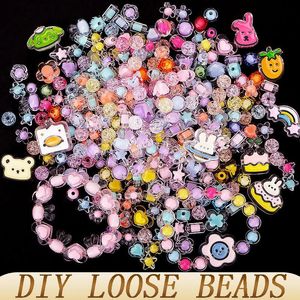 DIY Cute Colorful Beads Bracelets Craft Girls Toys for Kids Children Arts Beading Necklace Making Kit Women Jewelry Accessories 231227