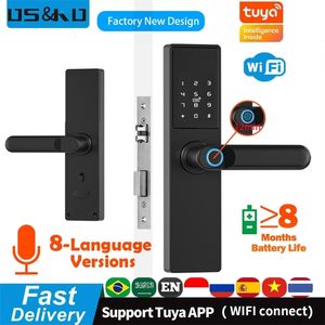Diosso Biometric Electronic Lock Digity Black Smart Smart App Remote разблокировка отпечатков пальцев без ключа RH05 231226