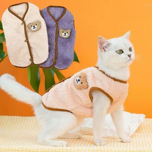 Cat Costumes Warm Clothes Winter Pet Clothing For Cats Fashion Outfits Puppy Dogs Coats Soft Sweater Cardigan Kitten Spring Vest