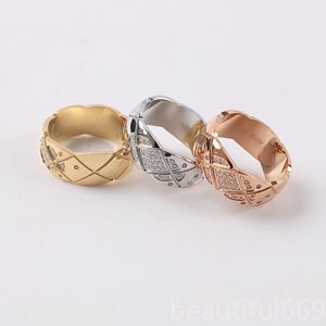 حلقة Love Screw Rings Mens Classic Luxury Designer Jewelry Titanium Steel Alloy Gold Gold Silver Rings for Women