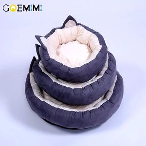 Furniture New Cat Bed Winter Warm Cushion for Cats Comfortable Soft Kennel for Pet Puppy Cat ear shape Lovely Cats Nest