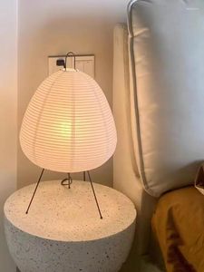 Table Lamps Japanese Noguchi Yong Rice Paper E27 LED Desk Living Room Study Bedroom El Bedside Light Tripod Floor