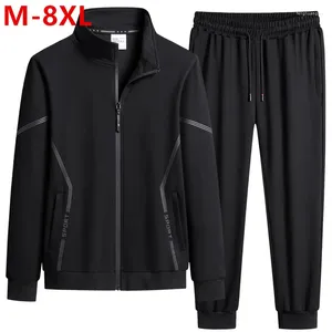 Männer Trainingsanzüge Größe Plus 8XL Trainingsanzug Anzug Mens Casual Solide Sweatpant Set Unisex Jogging 2023 Fitness Sportswear