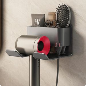 Secadores de cabelo titular secador de parede berço alisador suporte organizador caixa armazenamento toalete ventilador titular do banheiro shees