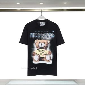 Moschino Women 2023 디자이너 Top Women 's T-Shirt 여성 남성 남성 같은 스타일 여름 느슨한 대형 티셔츠 Moschino T 셔츠 353