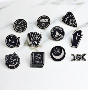 Häxor gör det bättre häxa ouija stavar svart månstift tillbehörsmärken brosches lapel emalj pin ryggsäck bag2678026