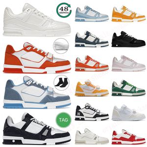 Designer lussuoso sneakers louisely virgilio allenatori uomini donne virgils scarpe bassa primavera primaverile scarpe lace-up tonda ricami di punta sneaker classiche vittonly vittonly