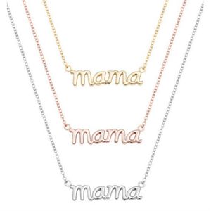 Small Mama Mom Mommy Letters Necklace Stamped Word Initial Love Alfabet Mother Halsband för Thanksgiving Mors dag Gifts2549