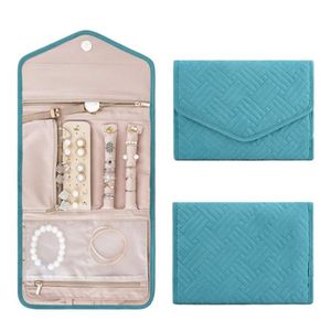 Roll Foldable Jewelry Case Jewelry Organizer for Travel Journey-Rings Necklaces Jewerly Storage Bag more colors for choice258F