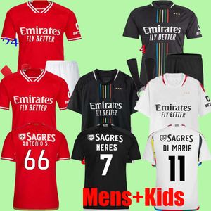 23 24 Mens Benfica Soccer Jerseys Di Maria Ramos Everton Pizzi Rafa Darwin G.Ramos 2023 Enzo Home Away Black Men Kid Kit Football Shirts