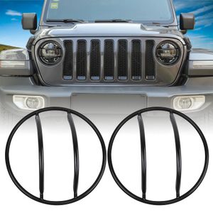 Accessories Car Headlight Cover Black Headlight Cover Decoration Cover (Iron) For Jeep Wrangler JL 2018+ Auto Interior Accessories