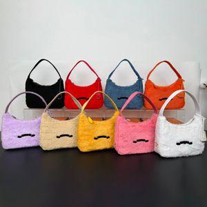 10A الفاخرة الفاخرة الفراء مصمم حقيبة الكتف إعادة إصدار Hobo Bag Women الكتف الكتف الأوسط خمر حقيبة الإبطية الأزياء متعددة الاستخدامات