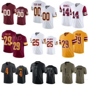 STITCH Piłka nożna 35 Percy Butler Jerseys 94 Daron Payne 14 Sam Howell 4 Curtis Samuel 1 Jahan Dotson 57 Cody Barton 25 Benjamin St-Juste 29 Kendall Fuller Woman Młodzież mężczyźni