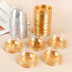 20/10 pieces transparent mini cake box baking paper cup cake container dessert biscuit packaging box birthday candy bar decoration 231227