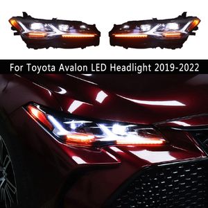 För Toyota Avalon LED-strålkastare 19-22 Auto Part High Beam Angel Eye Projector Lens Strålkastare Dagsljus Running Light Streamer Turn Signal