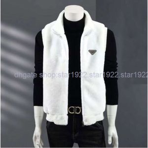 Men's Vests Sleeveless Jacket Men Hooded Warm Thermal Witnter Faux Fur Vest Male Plush Flannel Coat Fluffy Fleece Waistcoat Autumn