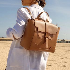 Moda kadın dizüstü bilgisayar sırt çantası lüks klasik marka tasarımcı tarzı bayan gündelik vintage maestra büyük çanta 231226