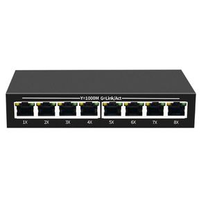 HICOMDATA Gigabit Mini 8 Ports Desktop Switch Fast Ethernet Netzwerk Switch Gigabit LAN Hub RJ45 Ethernet Switching PCBA mit Netzteil