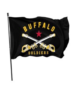 Buffalo Soldier America History 3039 X 5039ft Flags Celebration Banners Outdoor Banners 100D Polyester di alta qualità con ottone Gromm3033030