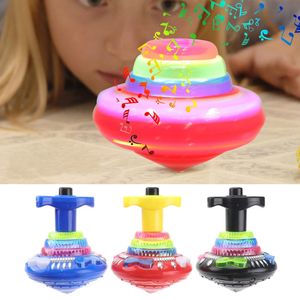 1 Pc Light Up Flashing Music Spinning Tops Luminous Rotating Gyroscope Kids Gifts Birthday Party Favors Goodie Bag Fillers 231228