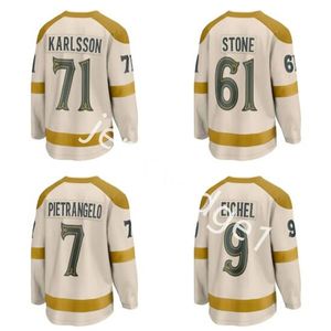 2024 Inverno Clássico Hóquei Jersey Mark Stone Adin Hill Alex Pietrangelo William Karlsson Jonathan Marchessault Jack Eichel Kessel Homens Mulheres Juventude Costurado Qualquer Nome