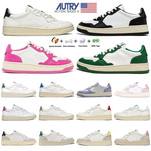 Designer Mens Women 2024 Top Quality Autry Casual Shoes Flat Skate Low Sneakers Platform Panda Pink High Low Red Men Autrys Trainers Jogging Walking 36-44