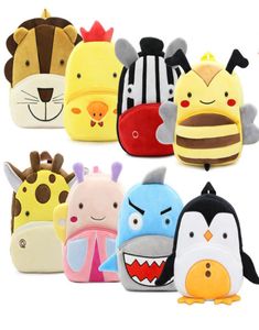 2022 Cartoon Kids Plush Backpacks Mini Kindergarten Schoolbag Animal Backpack School Bags Girls Boys Backpack9594899