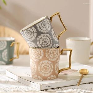 Canecas viagens de café xícaras de café expresso de porcelana de porcelana estética Drink Tea Handle Cafe Cup Sets