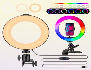 إضاءة سيلفي إضاءة الضوء لجهاز الكمبيوتر المحمول مع مكتب Mount Clamp USB LED RING مصباح فيديو POGARE CONFERT LIGHTING K8286351