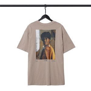 Women's T-shirt designer Tshirt for men and women, same round neck short sleeved pure cotton shirt, letter figure pattern, high street trend