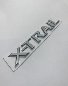 Odznaka z tyłu samochodu 3D Chrome X Letters Srebrna naklejka do Nissan Xtrail Auto Styling4039831