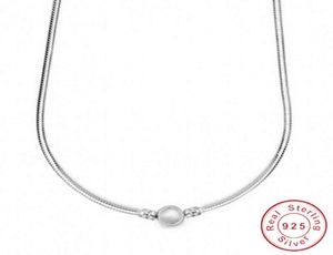Nytt halsband silverfärg enkel passform original charm pärlhänge för kvinnor smycken diy5615334