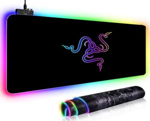 Большой коврик для мыши RGB с подсветкой xxl, игровой коврик для мыши со светодиодной подсветкой, коврик для мыши Gamer Copy, ковер для мыши Razer, большой коврик для мыши с клавиатурой, коврик с подсветкой, подарок2668900