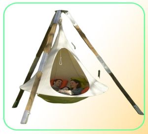 Lägermöbler UFO Form Teepee Tree Hanging Swing Chair för barn vuxna inomhus utomhus hängmatta tält uteplats camping 100 cm1826152