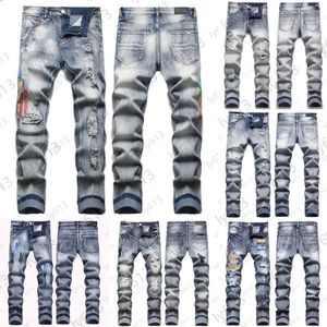 Mens Jeans Designer Pants High Street Denim Trouser Fashion Classic Hip Hop Slim Ripped Men Jean Versatile Handsome Amirs Jeans For Mens