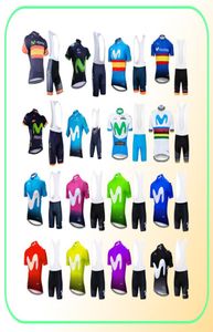 Команда MOVISTAR, велосипедные шорты с короткими рукавами, трикотажные комплекты с нагрудником, велосипедный трикотаж MTB Ropa Ciclismo, мужские велосипедные брюки-кюлоты Maillot, одежда1890033