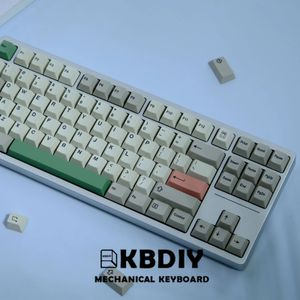 Kbdiy gmk 9009 retro cereja perfil keycap 134 keyset para teclado mecânico diy personalizado pbt dyesub 61 60 bakclit iso keycaps 231228