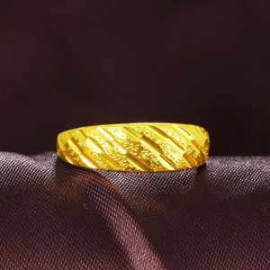 Cluster Rings 24K Yellow Gold Glossy Jewelry Ring For Women Men Lover Gypsophila Dragon Couple Wedding Birthday Fine Gifts181R