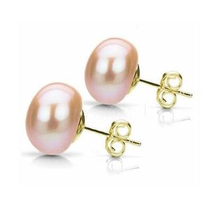 1011mm Pink Natural Akoya Odlat Pearl Studörhängen 231225