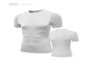 Dry fit tshirt for men compress body buliding crop tops men039s t shirts workout clothes fitness tights4883771