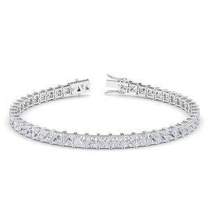 Voaino 9K 14K Girls Gold Princess Cutting CVD HPHT Diamond Chain Lab Growndiamond Tennis Bracelet in 6.5 7インチ