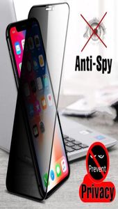 1 Anti Spy 2PCS HD 1LOTS Pełna prywatność szklana szklana ochraniacz iPhone12 6s 7 8 x xs Max XR na iPhone