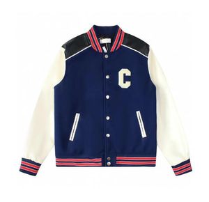 plus size designer baseball jacket men women long sleeve classical C Embroidery luxury jackets Woolen mens coat C0024