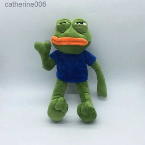 Fyllda plyschdjur 42 cm Magic Expression Pepe The Frog Sad Frog Plush 4Chan Meme Dolls Stuffed Animal Toy Giftl231228